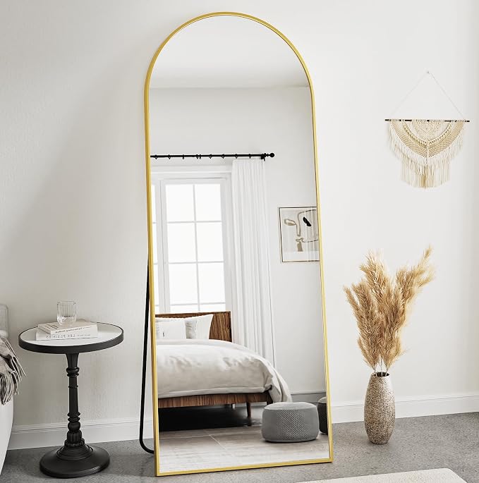 Prywot Arched Floor Mirror, 58 "x 18" Full Length Mirror Wall Mirrors Hanging - Image 2