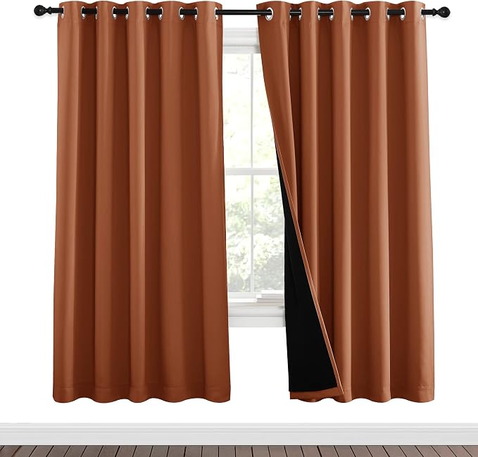 NICETOWN 100% Blackout Window Curtain Panels, Cold and Full Light Blocking - Image 2