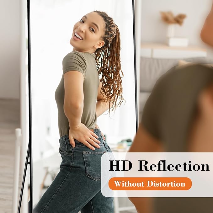 Sweetcrispy 56"x21" Full Length Mirror, Leaning or Standing Full Body Mirror - Image 3