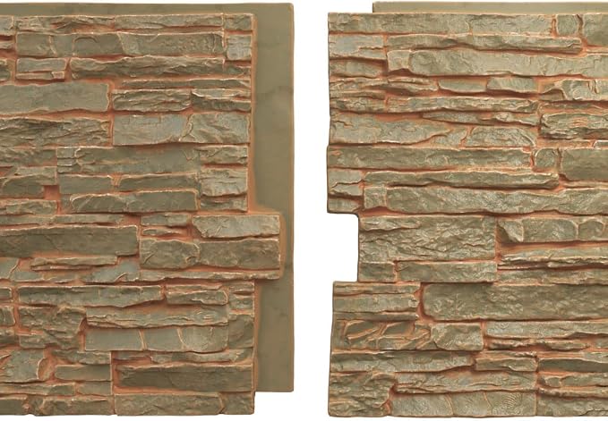 EverStone Canyon Ridge Faux Stone Panel, 45 3/4"W x 24 1/2"H x 1 1/4"D - Image 8
