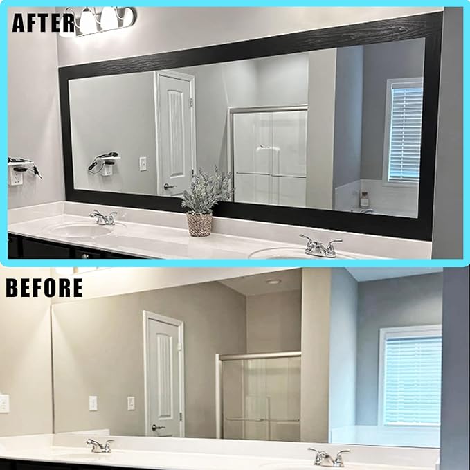 DESOMINOR 32FT Black Border Peel &Stick Black Wood Grain Wallpaper Border - Image 3