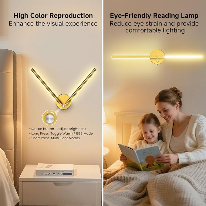 Wall Sconces with Remote, Rechargeable Battery Operated, Wireless Magnetic Wall - Image 5