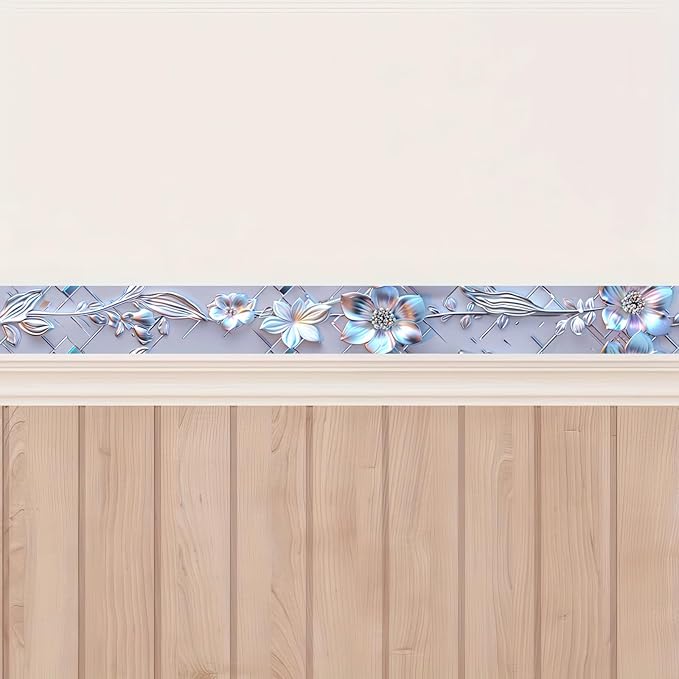 HOMETITUTE Wallpaper Border 4x196 Inch Peel and Stick PVC Wall Border Wallpaper - Image 8