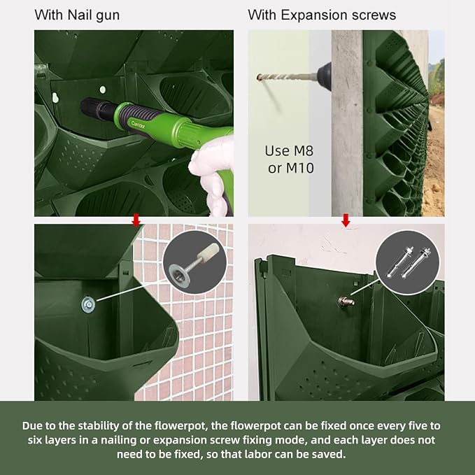 Self Watering Wall Mounted Vertical Planter, 36 Pots Wall Planter Indoor - Image 6
