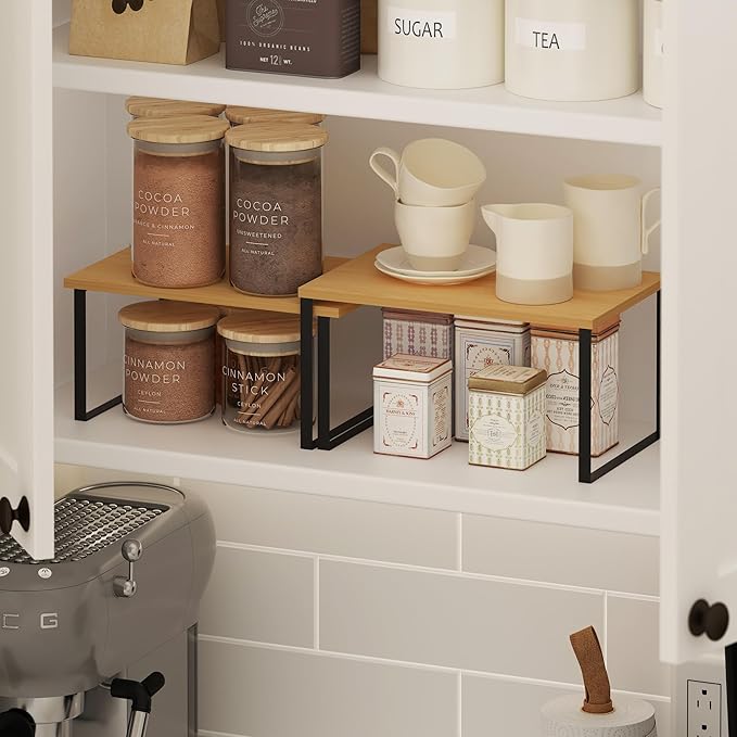 Furinno RAVEL Kitchen Countertop Organizer Set of 2, Counter Shelves, Kitchen - Image 2