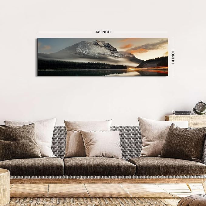 Sunset Mountain Landscape Canvas Wall Art - Image 4