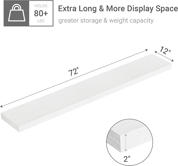 Vivelove 12 in Deep Floating Shelves - Image 3