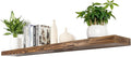 Rusitc Floating Shelves 48 inch Long 8 "deep Set of 1, Heavy Duty Wood Wall by xwne