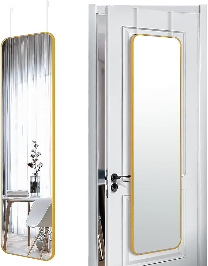 SCWF-GZ 47x14 Mirror Rectangle Full Body Length Door Hanging Wall Mounted by SCWF-GZ