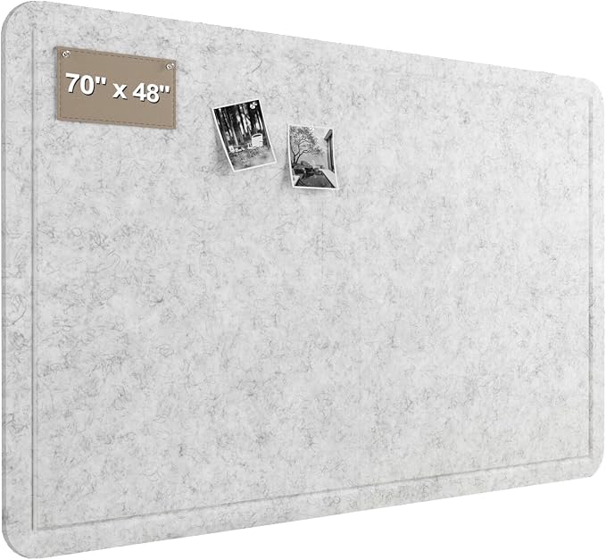 Large Felt Bulletin Board for Wall, Soft Felt Cork Board for Office, Home by CreateYourIdealSpace