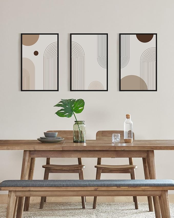 PHOPAGO Boho Wall Art Minimalist Bohemain Framed Wall Printing 16x24in Abstract - Image 3