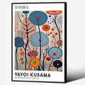 Yayoi Kusama Black Framed Wall Art 24x36in Vintage Japanese Painting Posters by Heltrappe