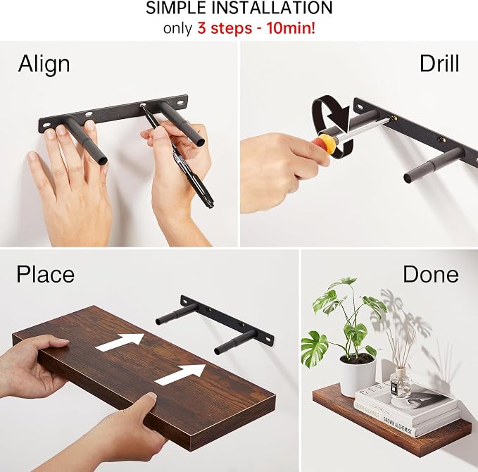 BAYKA Bathroom Floating Shelves - Image 5