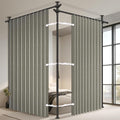 100% Blackout Room Divider Curtains Sets Grey W100 x L84 in 2 Panels No Drill by AJAZZ