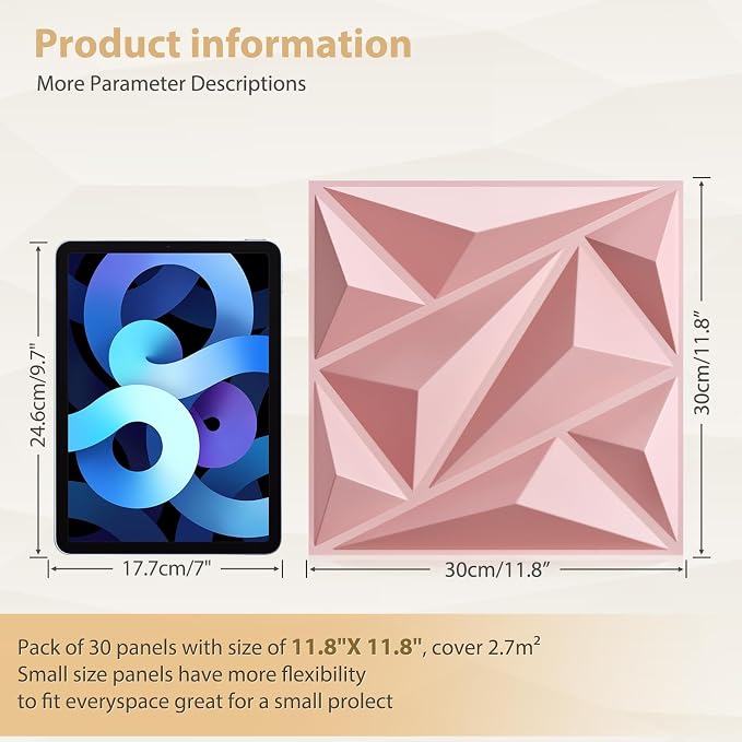 Heikki 30 Pack 3D Wall Panel for Interior Wall Décor, PVC Flower Textured Wall - Image 4
