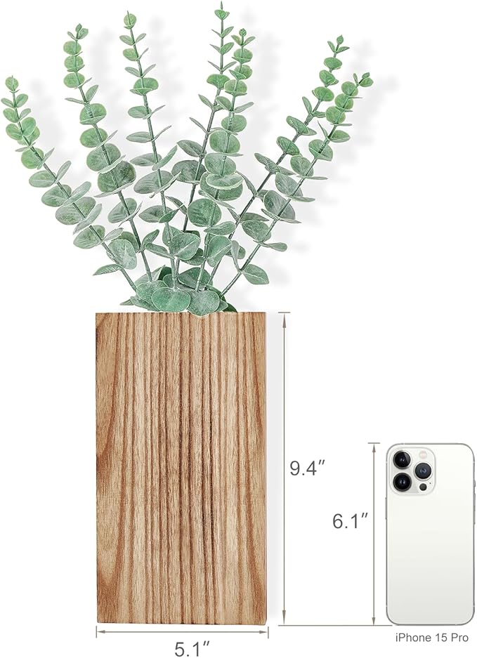 Dahey 2 Pack Wood Wall Planter Vase - Image 4