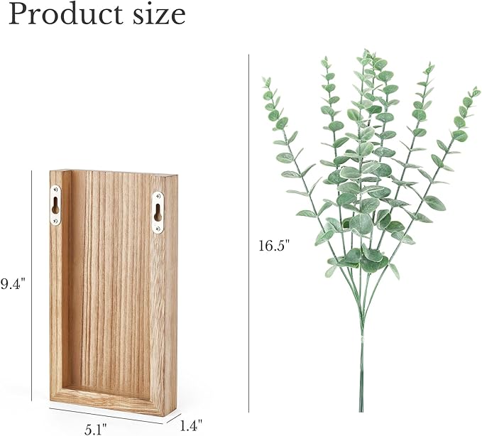 Dahey 2 Pack Wood Wall Planter Vase - Image 3