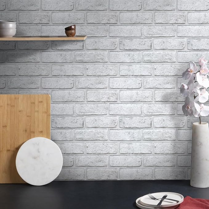 3D Faux Brick Wall Panels Peel and Stick, Small Brick-Look Textured Wall Sticker - Image 10