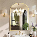 Sweetcrispy 38"x30" Arched Gold Bathroom Mirrors by Sweetcrispy