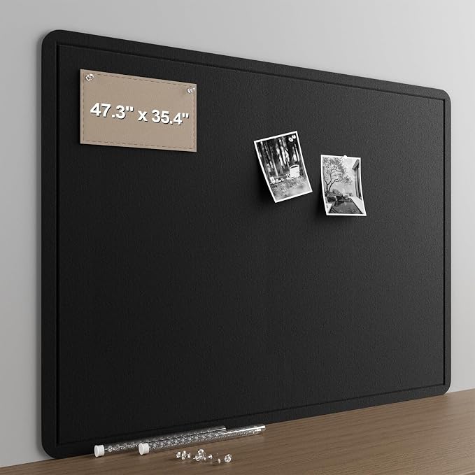 Large Felt Bulletin Board for Wall, Soft Felt Cork Board for Office, Home by CreateYourIdealSpace