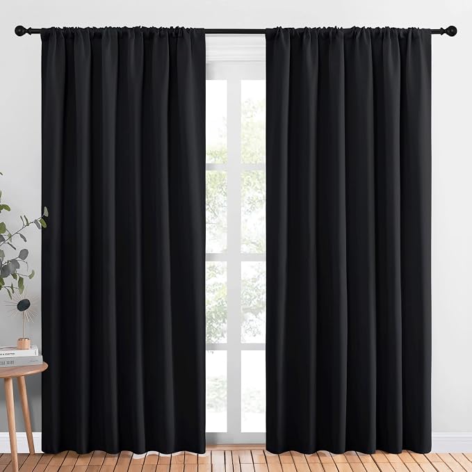 NICETOWN Black Blackout Curtain Blinds by NICETOWN
