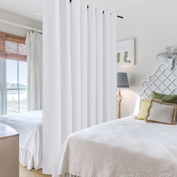 RYB HOME Extra Wide Curtains for Divider Room Separation Soundproof Temporary - Image 4