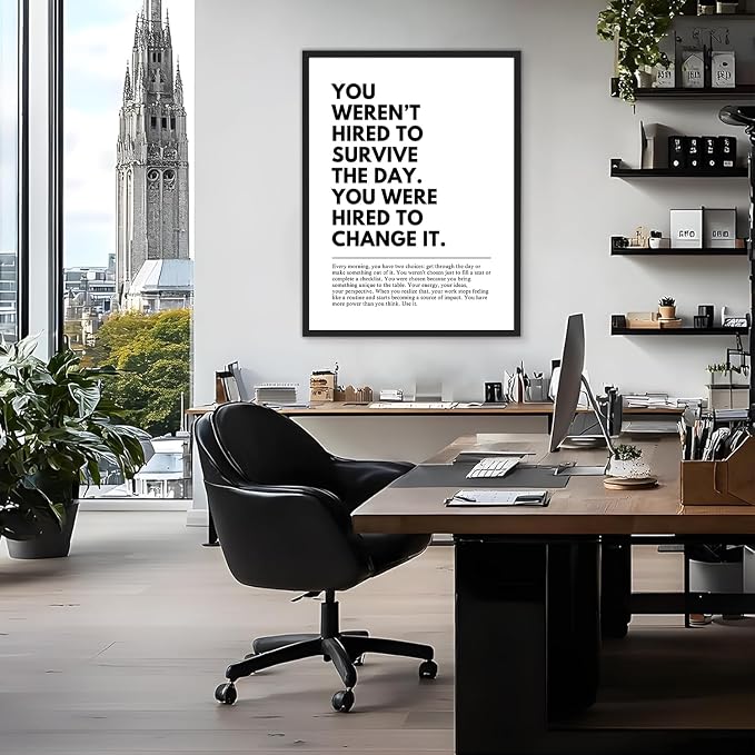 You Were Hired to Change It Motivational Wall Art Empowering Quote canvas wall - Image 3