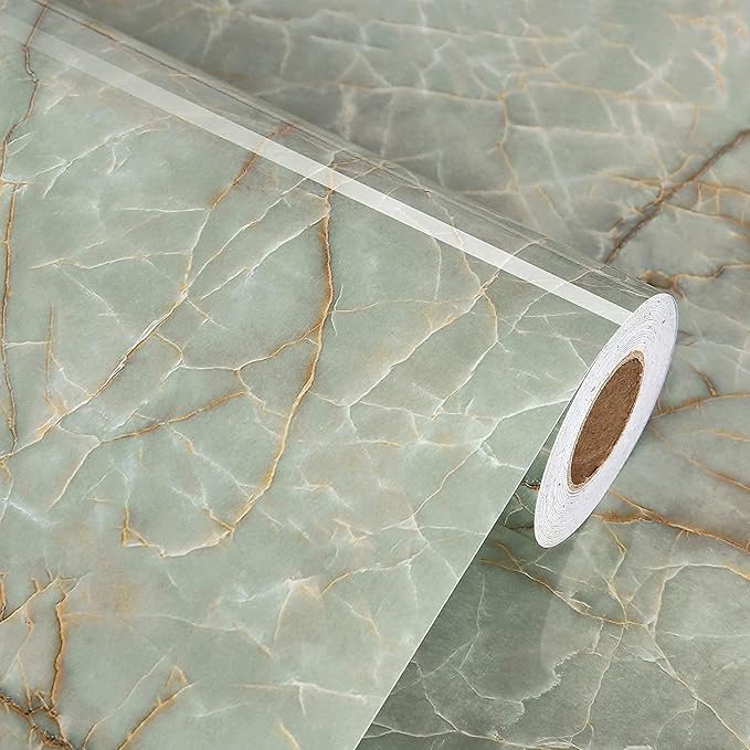 Marble Contact Paper for Countertops Waterproof Marble Wallpaper Peel and Stick by WallpaperDecoration