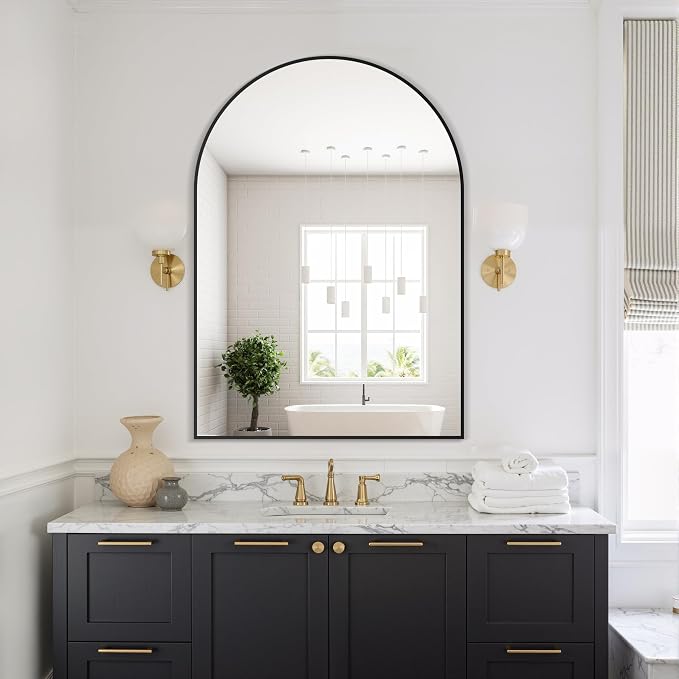 Delma Arched Bathroom Mirror, Living Room and Entryway - Image 8