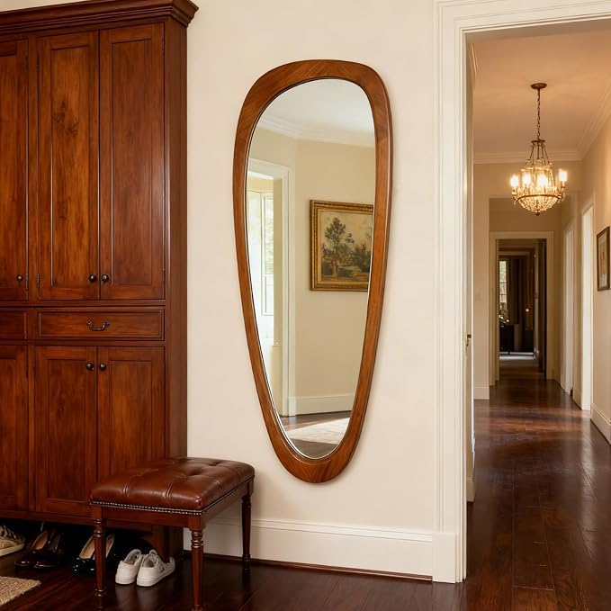 BOMINICA Full Length Irregular Wall Mirror, Large Decorative Floor Mirror - Image 5