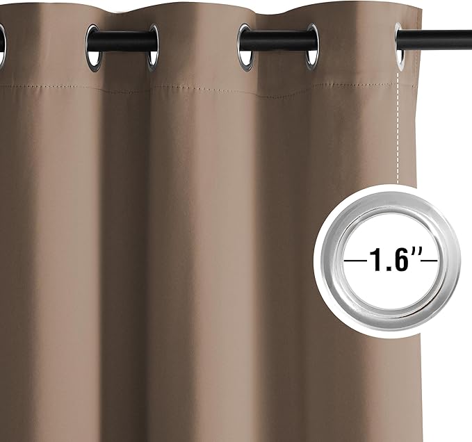 NICETOWN Cappuccino Grommet Drapes - Image 3