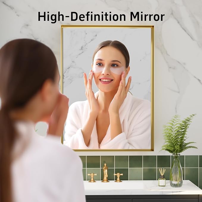 22x30 Inch Gold Bathroom Mirrors - Image 2