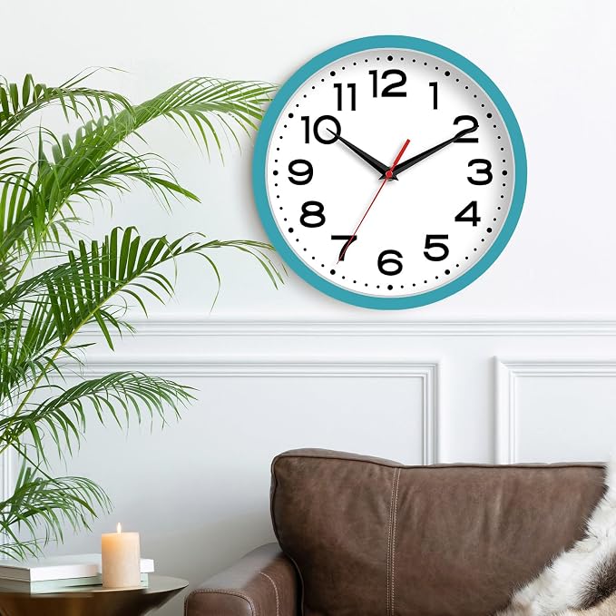 Roymnie Wall Clock Silent Non-Ticking Modern Clock Battery Operated 8 Inch - Image 3