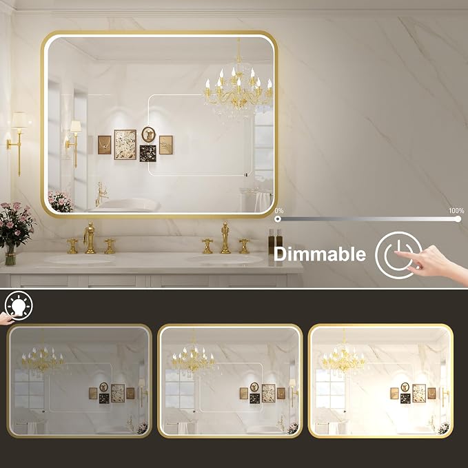 48x36 Inch LED Bathroom Mirror - Image 4