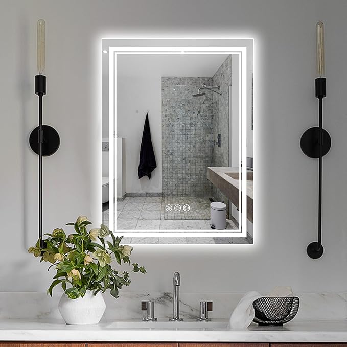 Ratsamee 24x16 Inch Led Mirror for Bathroom by RATSAMEE