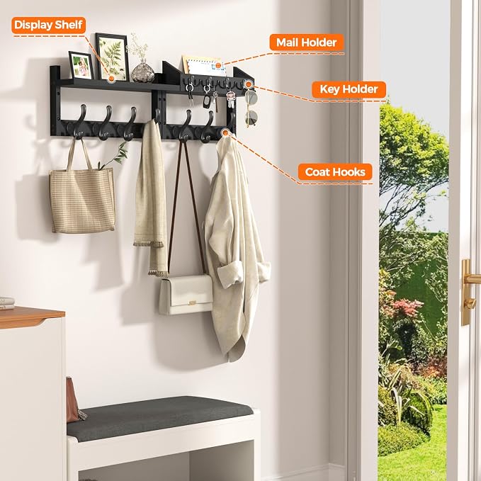 Evermagin 29" Coat Rack Wall Mount - Image 4