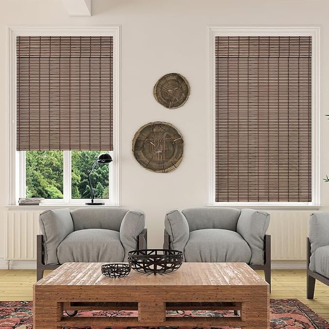 LUCKUP Cordless Roman Shades, Roll Up Bamboo Blinds - Image 7