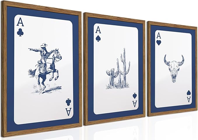 Western Wall Art Set of 3 by TransformYourWallsElevateYourStyle