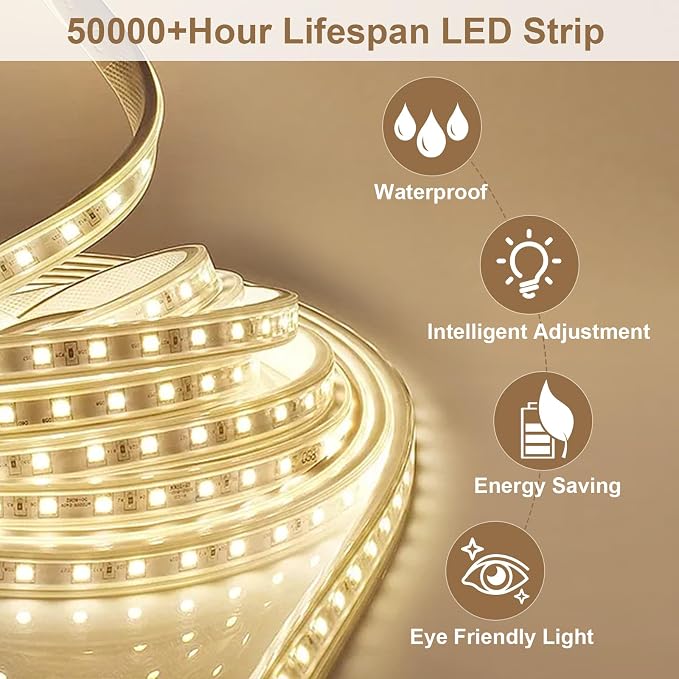 BEAUTYPEAK 40x24 LED Oval Bathroom Mirror - Image 5