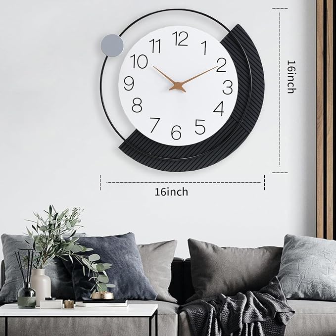 Dankeit Decorative Wall Clock, Silent Non-Ticking Quartz Battery Operated - Image 4