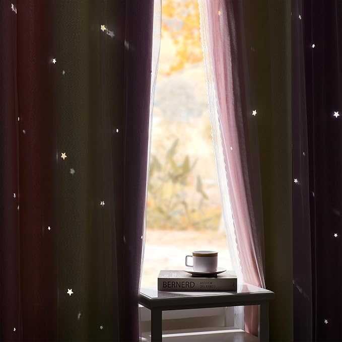 XiDi Pink & Rainbow Curtains for Kids & Girl Room - Image 9