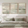 Framed Sage Green Abstract Landscape Wall Art by Cuspin