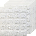 3D Wall Panels Peel and Stick in White, Faux Brick Wall Panels by Greymond