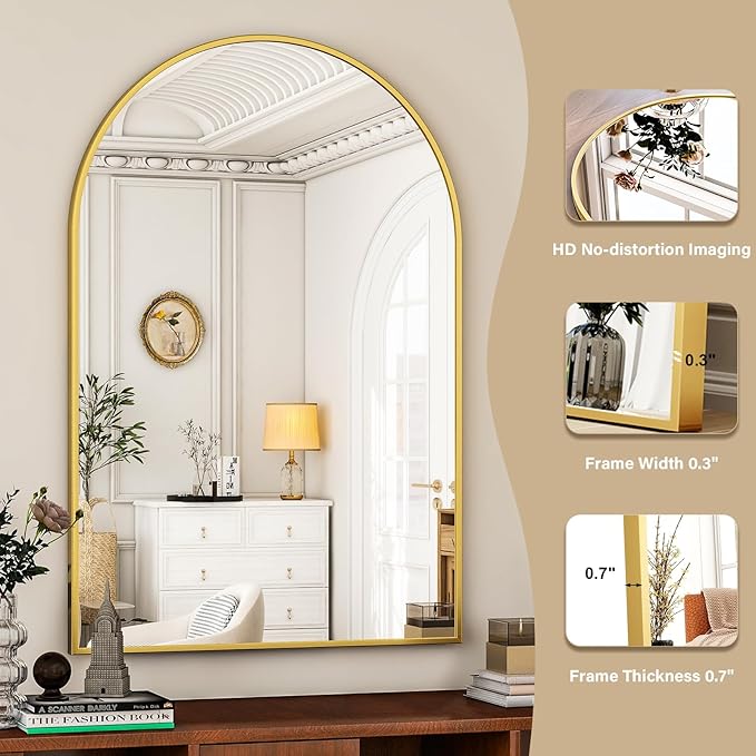 HARRITPURE Arched Bathroom Mirror - Image 3