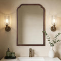 WallBeyond Wooden Framed Wall Mirror, Natural Wood Bathroom Vanity Mirror by WallBeyond