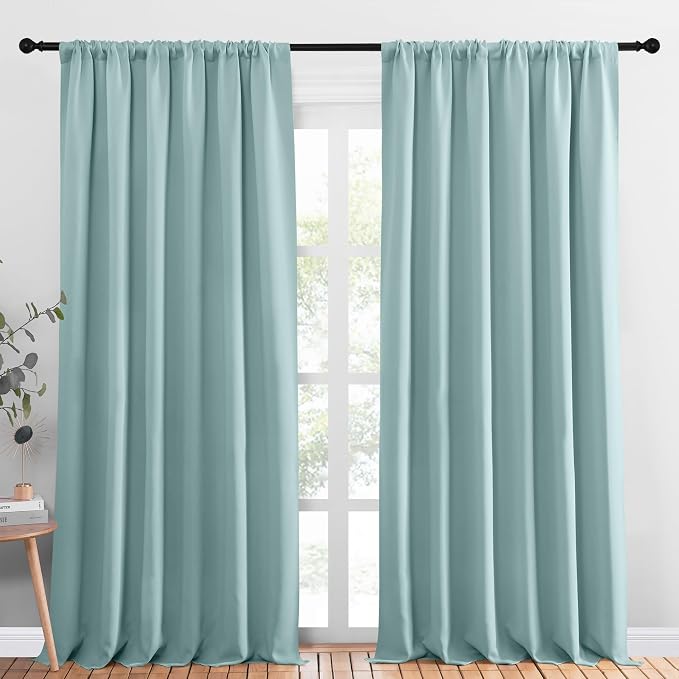 NICETOWN 2 Panels Blackout Curtains, Rod Pocket Thermal Insulated Drapess by NICETOWN