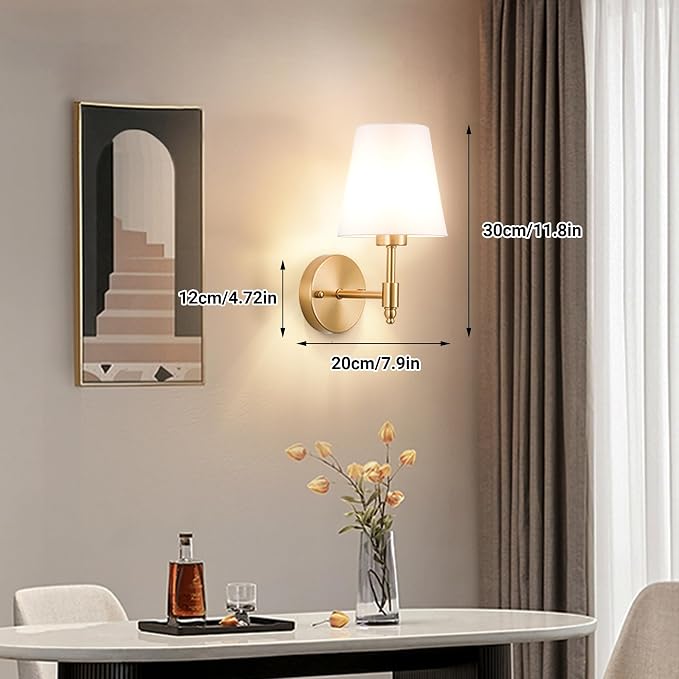 YHCDLAMP Battery Operated Wall Sconces Set of Two, Rechargeable Wireless Wall - Image 8