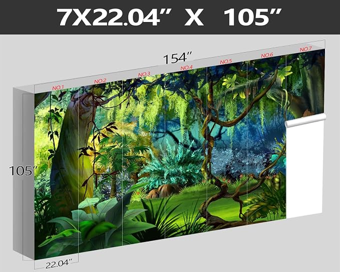 XMPMBM-Cartoon Plant Dreamy Forest Fabric Wallpaper Botanical Woodland Nursery - Image 4