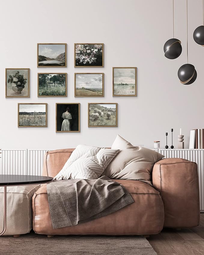 InSimSea Meadow with Flowers Painting Wall Art Prints, Classical Scenery - Image 2