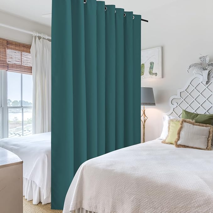 RYB HOME Room Divider Curtains Thermal Insulated Noise Reduce Extra Wide - Image 5